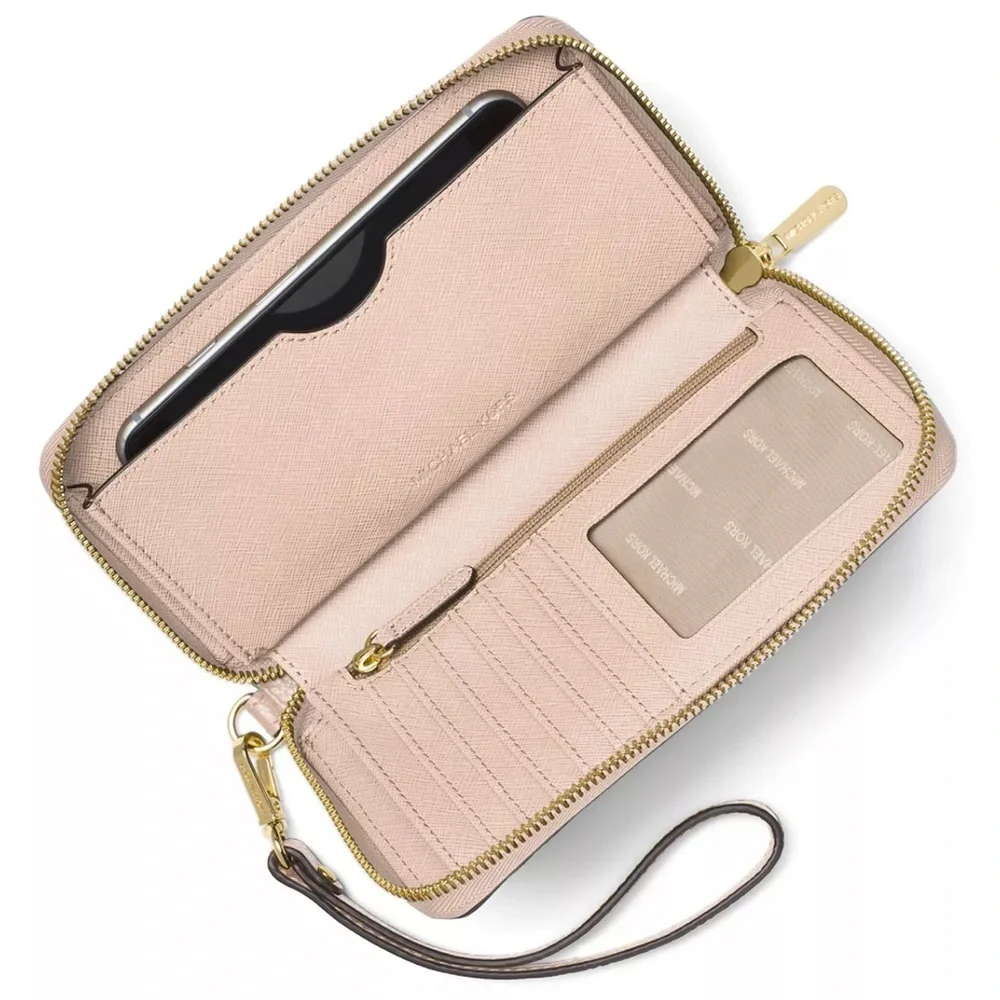 Michael Kors Jet Set Travel Large Flat Multifunction Phone Case Wristlet